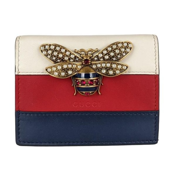 Gucci Handbags - Gucci Multicolor Queen Margaret Bee Bi-Fold Wallet